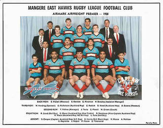 Mangere East Hawks Rugby League Premier Team 1988 - Mangere East Hawks ...